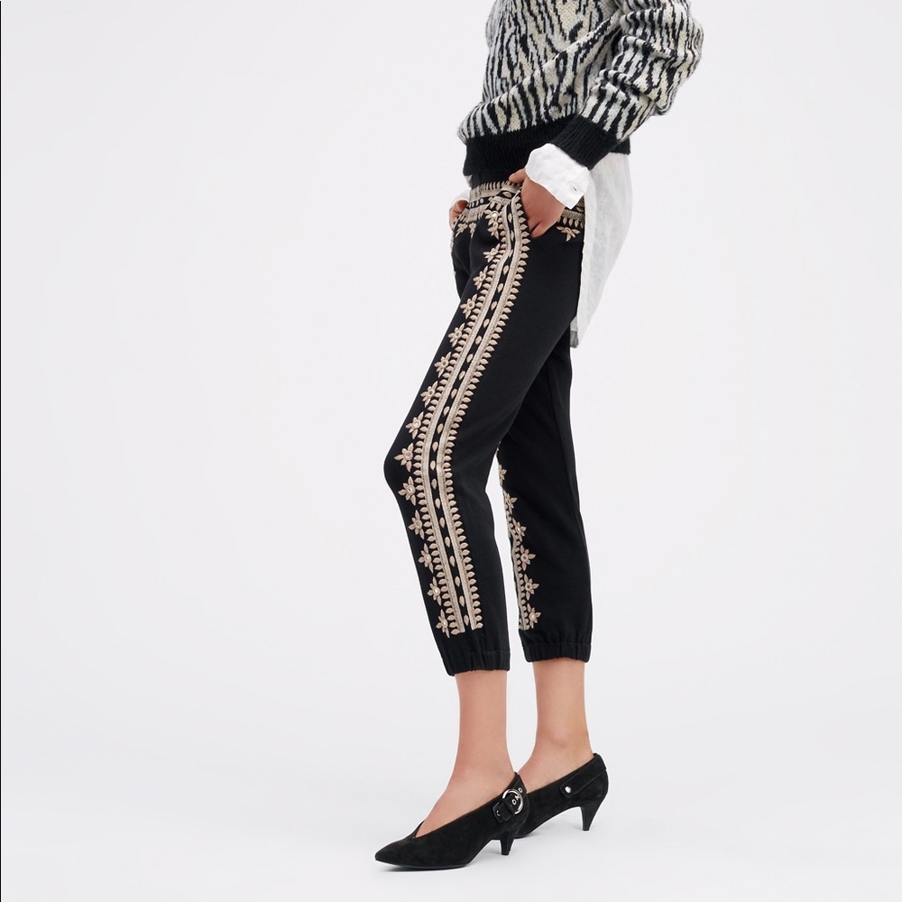 Free People | S | Three Wishes Embroidered Sweatpants